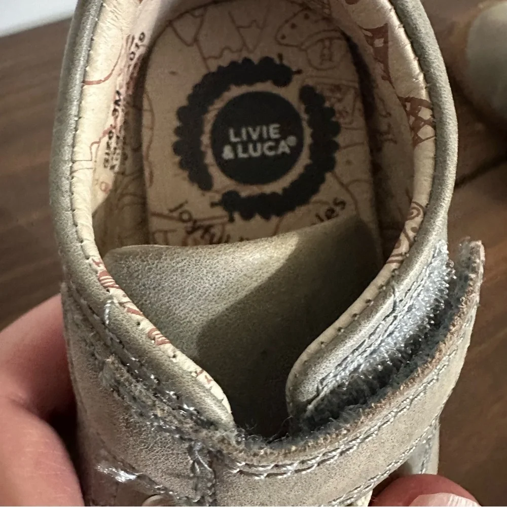 LIVIE‎ AND LUCA boy's swift sneaker in faded denim Leather